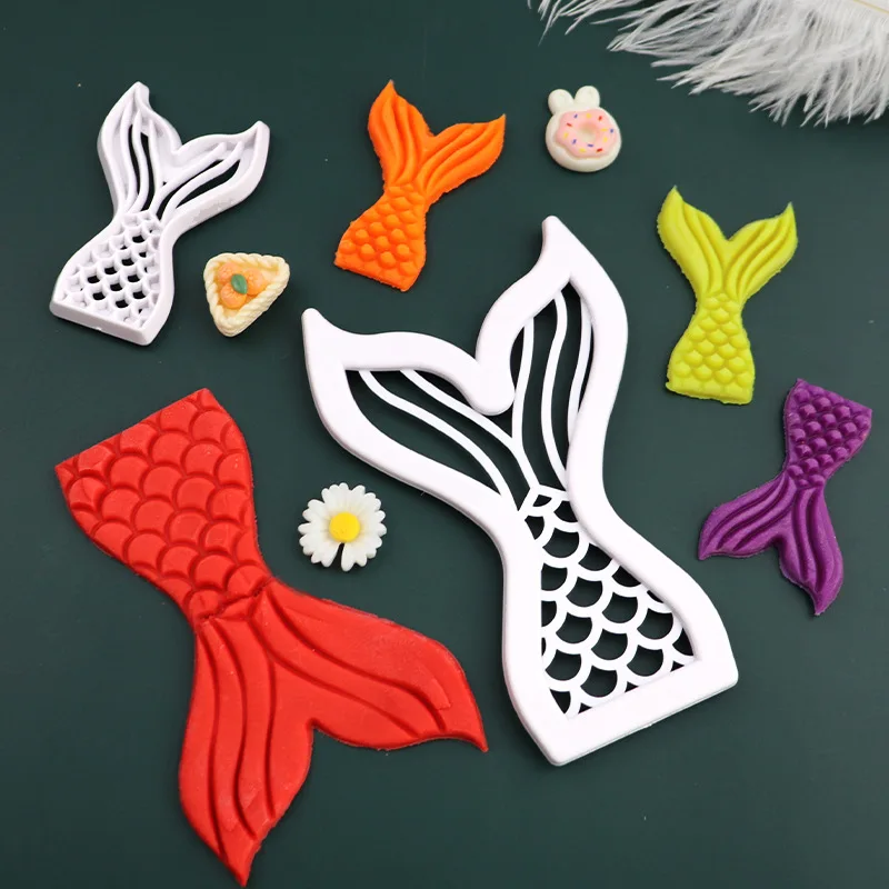 Fish Tail Cutter Gum Paste Flowers Cake Decorating Cutter Fondant Mold Sugar Tools