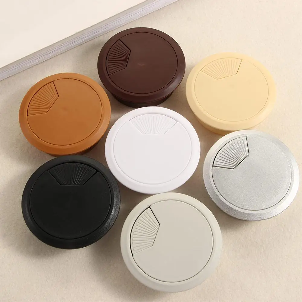 ABS Plastic PC For Home Office Desk Computer Wire Storage Rack Table Grommet Cable Hole Cover Line Hole Cover