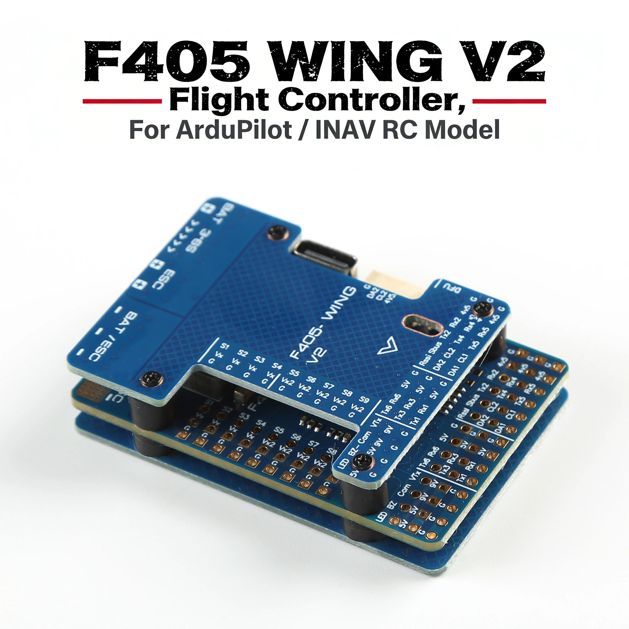 F405 WING V2 STM32F405RGT6 Flight Controller F405 FC Built-in ICM42688P AT7456E OSD SD Slot for ArduPilot / INAV FPV RC Drones