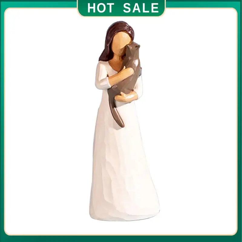 

Статуя из смолы My Home с домашним животным, скульптуры и украшения для семейного подарка, декоративный подарок на столе для спальни, гостиной