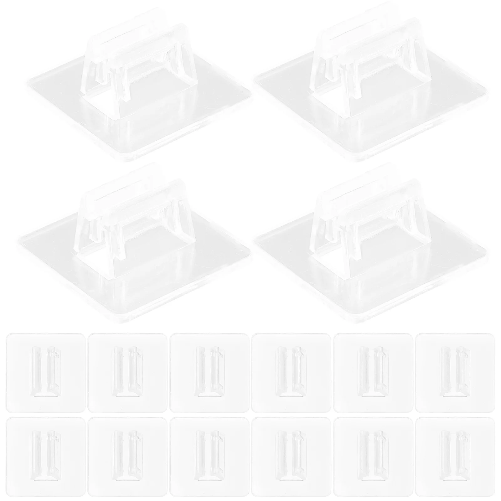 

50 Pcs Card Holder for Desk Business Cards Display Rack Cute Small Playing Game Pieces Accessories Clear Base Stand