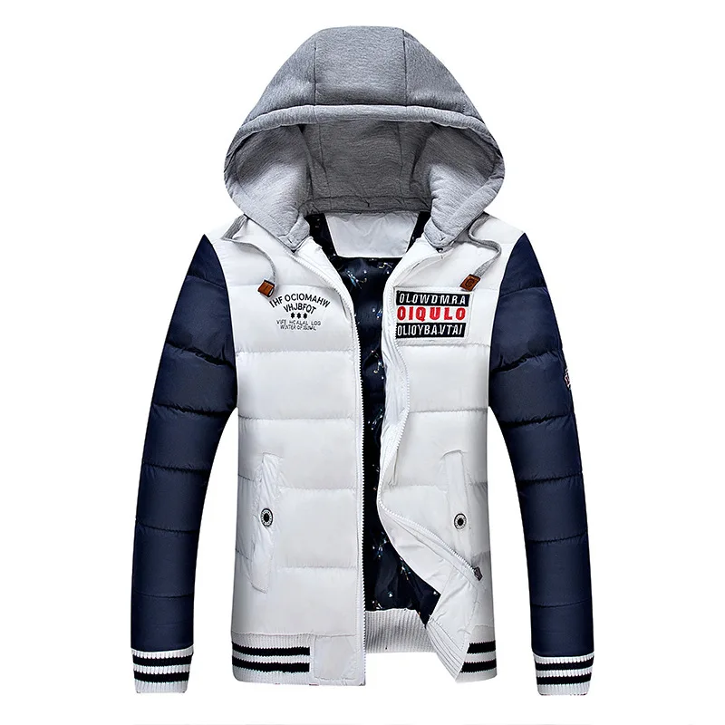 Men\'s Style Personalized Street Culture Thickened Fashion Cotton Padded Clothes Warm Hooded