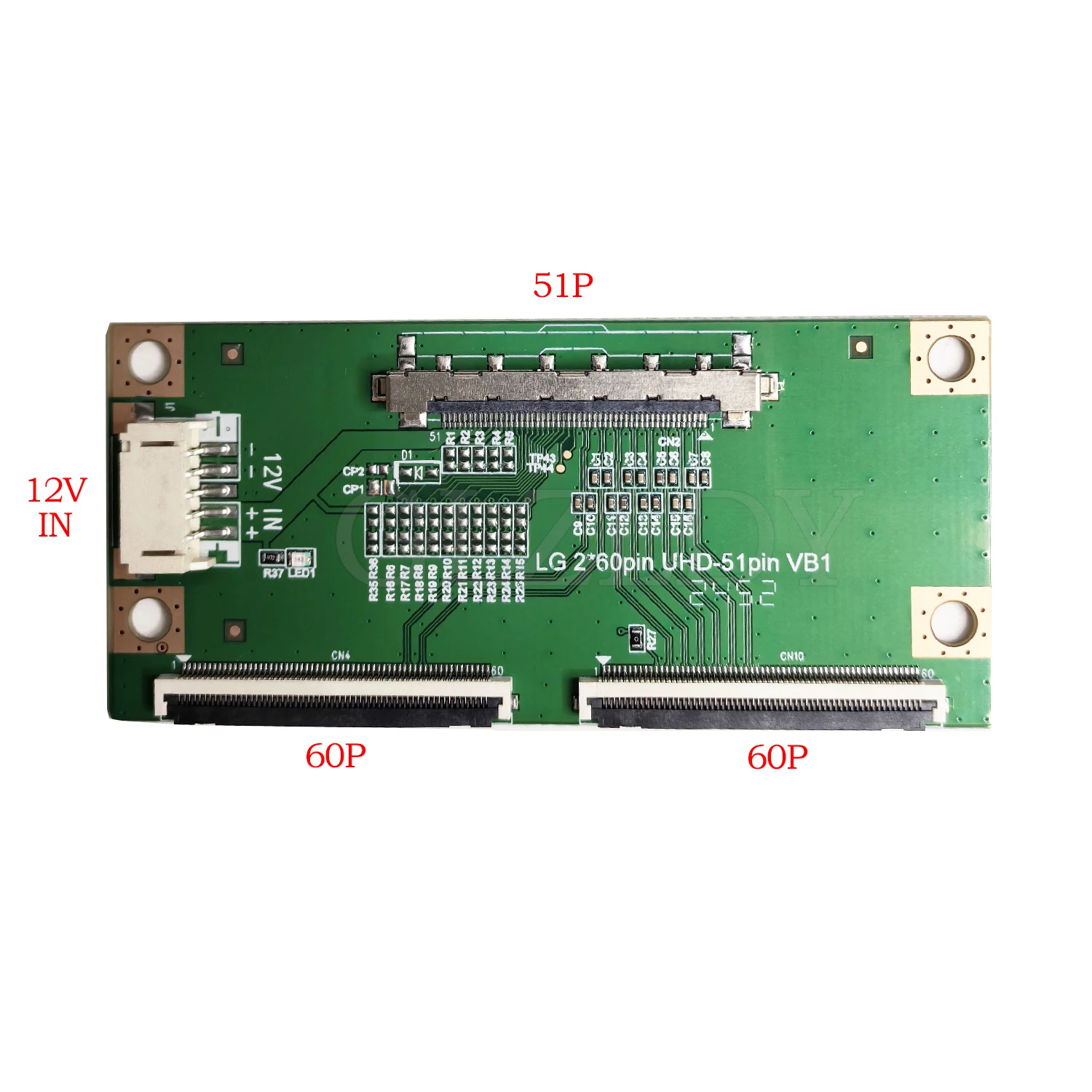 Para LG FPC 2x68P UHD-51Pin VB1 placa adaptadora LG AU 2x60P UHD-51pin VB1 adaptador Clip V por una placa adaptadora de pantalla de TV LCD