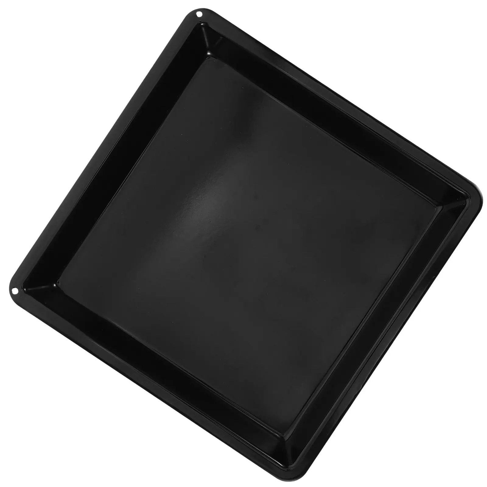 

Carbon Steel Baking Tray Black Glossy Enamel 32.2x32.2x3.2cm Non-Stick Oven Tray Large Capacity Baking Sheet for Pizza Cake