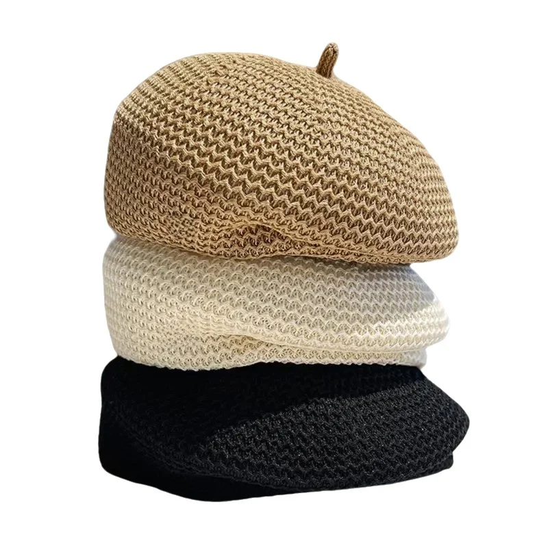 Y2K خمر قبعة موزع الصحف القبعات بلون تنفس ربيع الخريف قبعات كوريا الهيب هوب الشرير نمط الصيف ملحق الرسامين قبعة