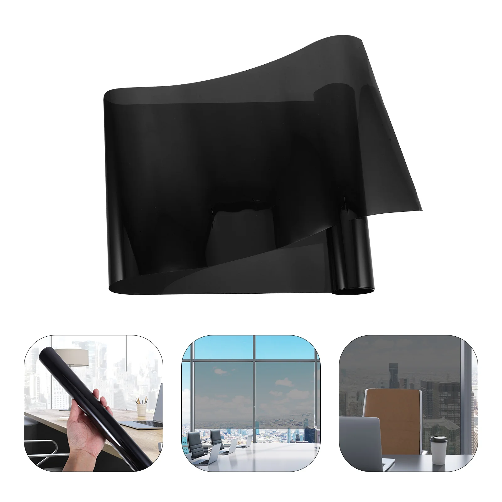 

1 Roll Removable Privacy Window Film for Home and Office Heat Insulation Sun Blocking Glass Film with Mirror Finish for Daytime