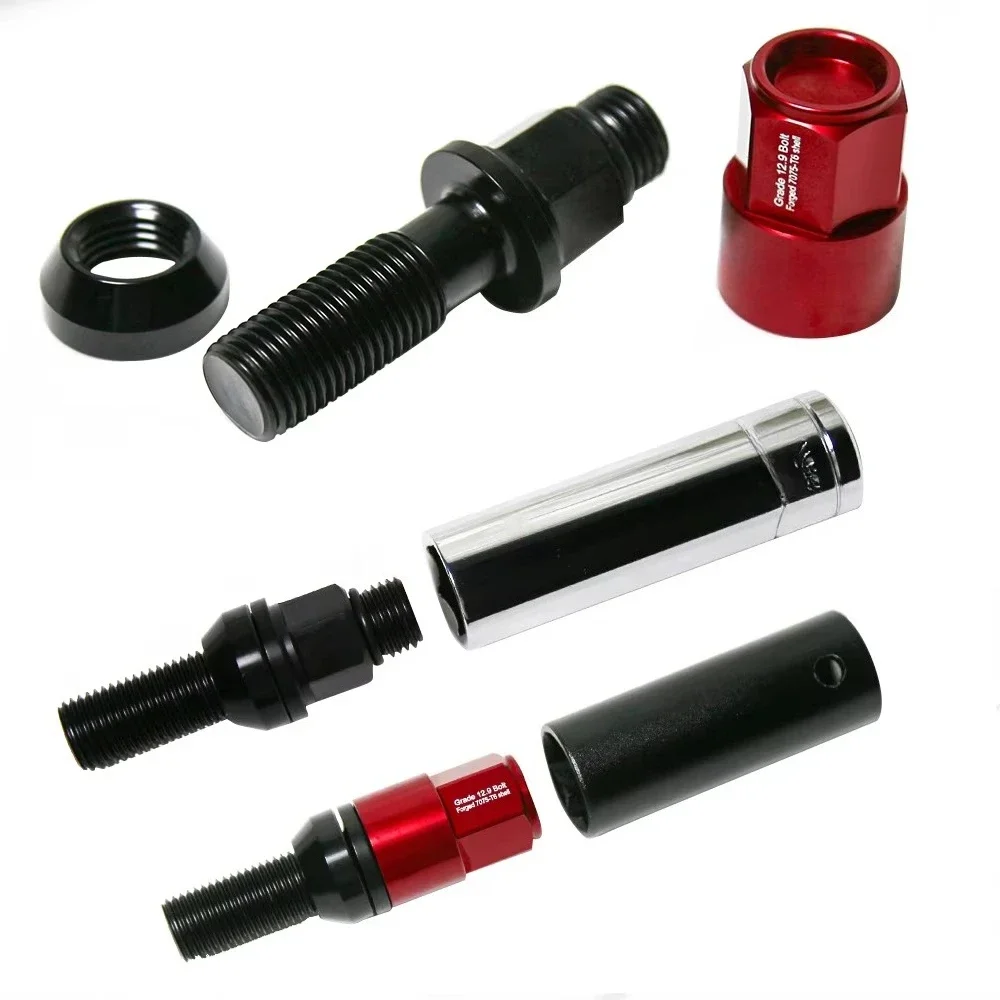 For B MW Mini M14x1.25 Aluminum Close End Nut Forged Seat and Cap Conical Seat Lug Bolt