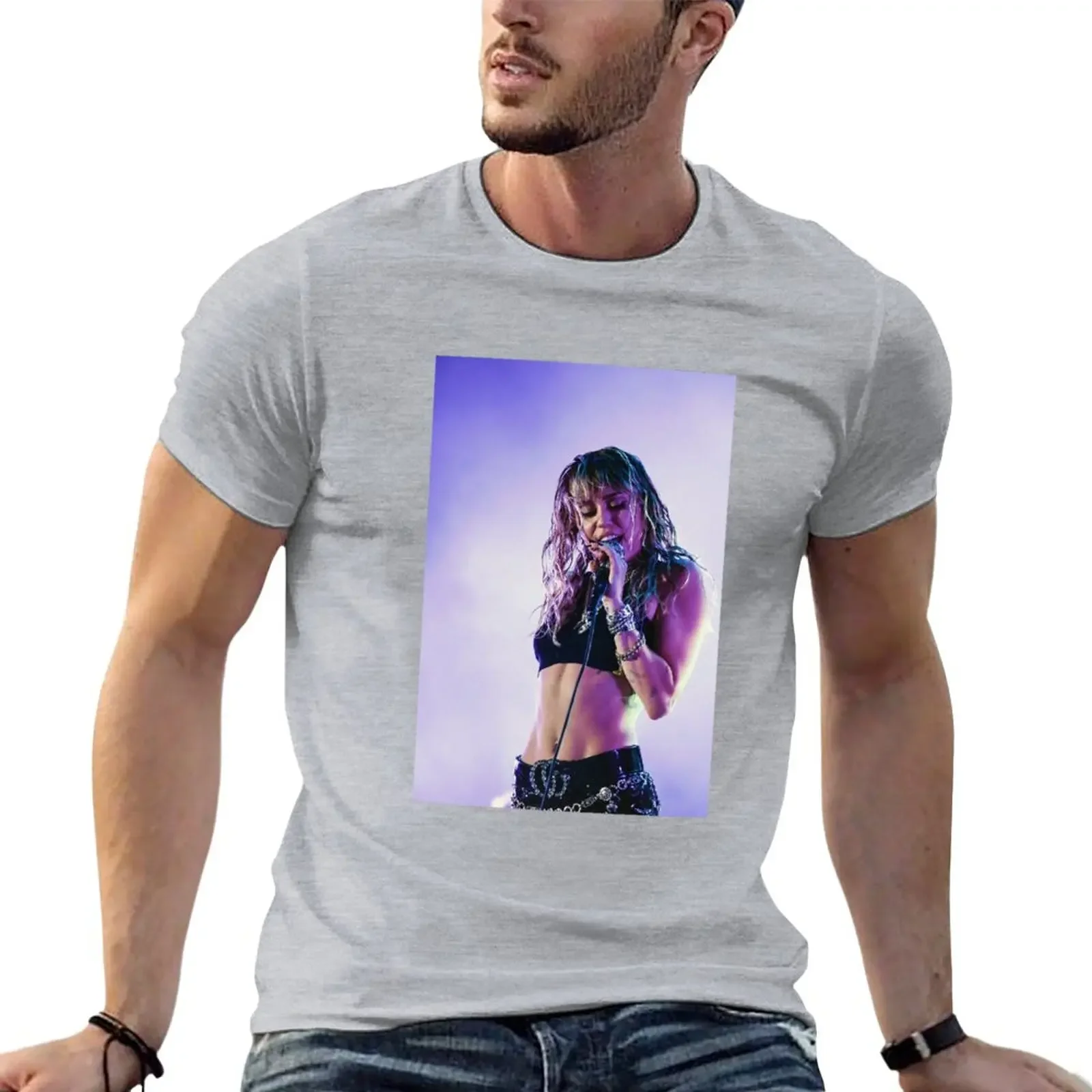 Miley singing cyrus T-Shirt cute tops sports fans tops t shirts for men graphic