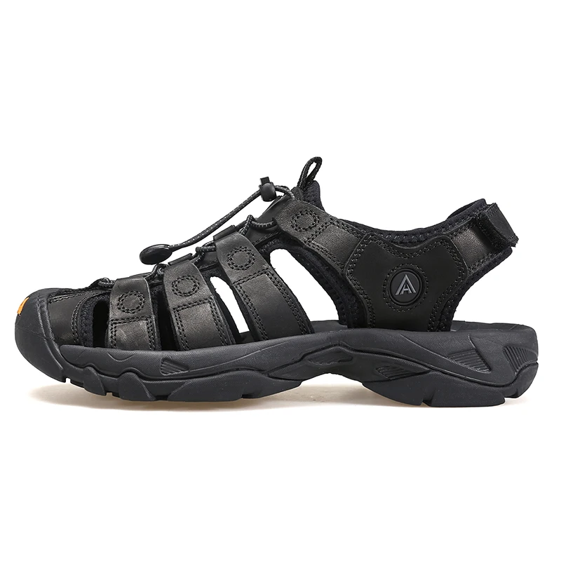 HUMTTO Sandalias de playa de verano para hombre, zapatillas de agua para exteriores, zapatillas de cuero para senderismo, Camping, escalada, zapatos