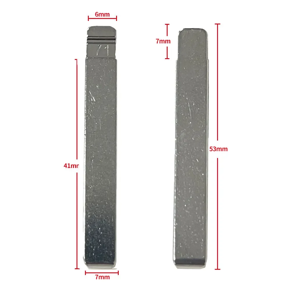 5/10pcs 71# HU100 HU100FH Metal Uncut Blank Flip Remote Key Blade for Opel Chevrolet,Buick for Keydiy KD Xhorse VVDI JMD