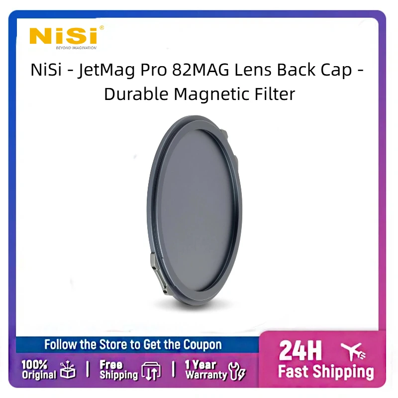 NiSi JetMag Pro 82MAG Lens Back Cap, Magnetic Filter Protector, Quick Attach, Durable Aluminum, Dust and Scratch Proof
