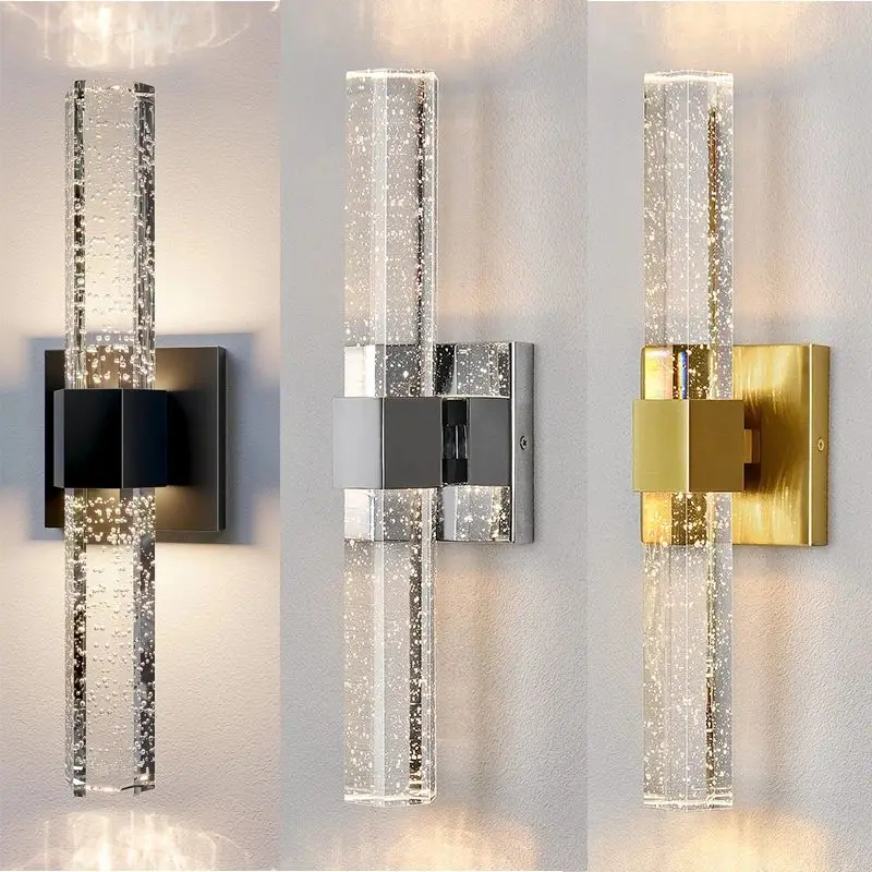 

Nordic Bubble Crystal Wall Lamps Bathroom Dresser Living Room Bedroom Wall Sconces Mirror Lamp Indoor Lighting Home Decor Lustre