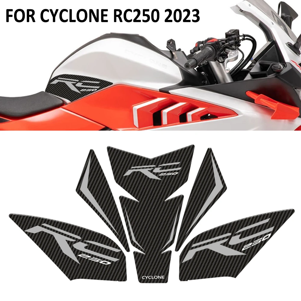 NEW For Cyclone RC250 RC 250 2023 Motorcycle Anti Slip Fuel Oil Tank Pad Side Knee Grip Decal Protector Sticker Pads