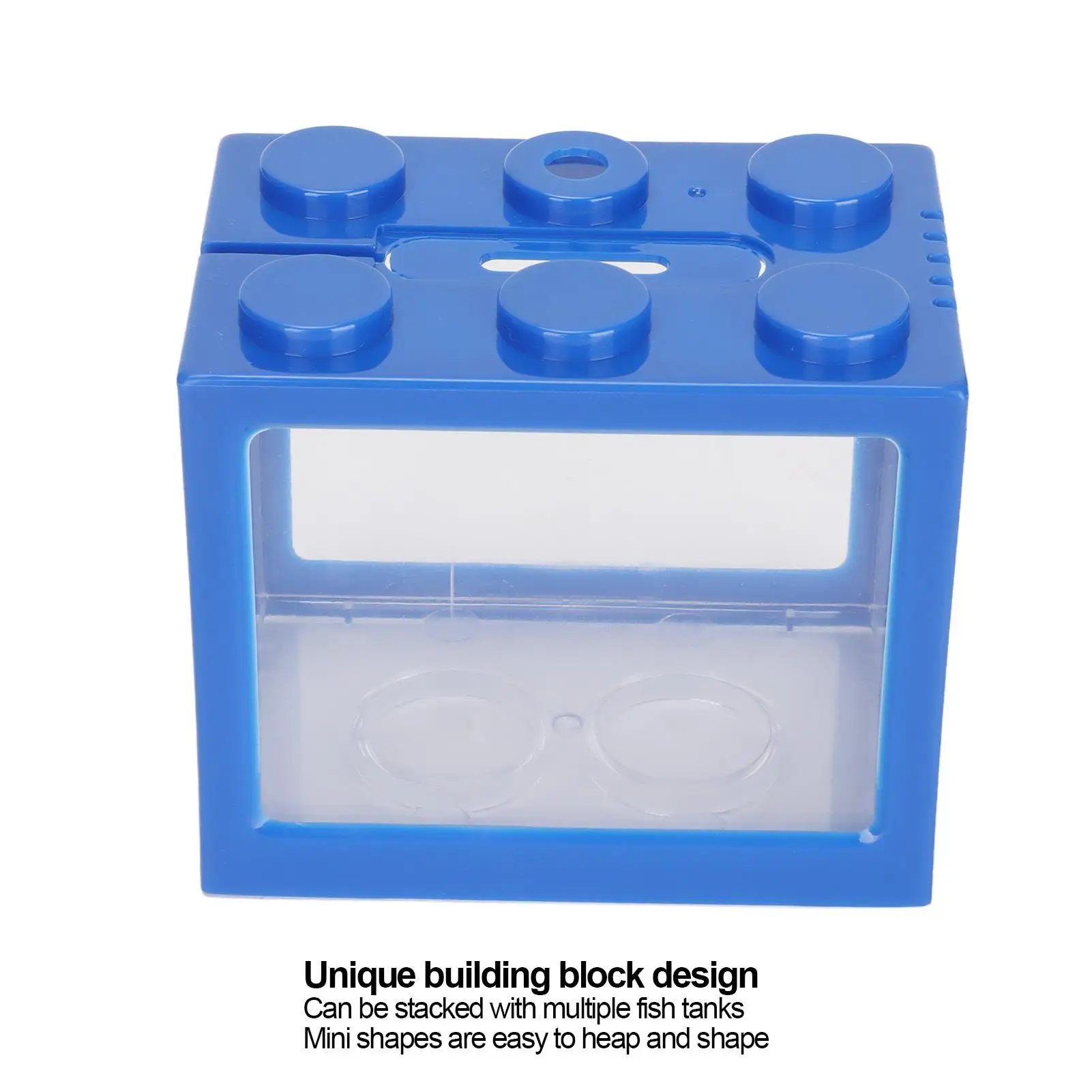 Mini Cascadable Plastic Fish Tank for Aquascaping - Corrosion Resistant, Feeding Hole, Perfect for office Decor