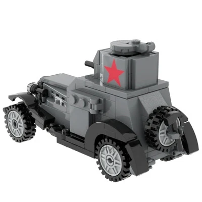 WW2 MOC Military Building Block blindato Car Tank City arma veicolo arma fanteria pistola figura accessori giocattolo regali