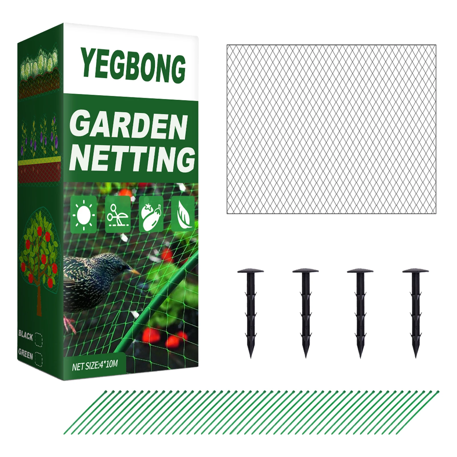 

Green/Black Bird Net Net Garden Plant Net Protection Seedling Plant Flowers Fruit Tree Vegetable Rodent Bird Deer Reusable Fence