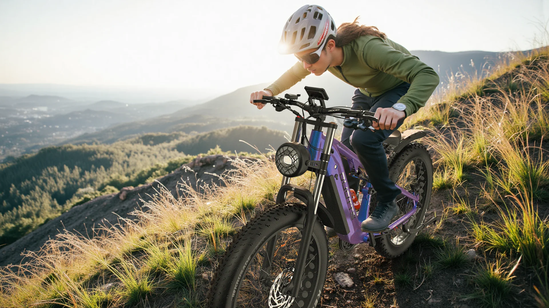 Vélo de montagne électrique pour adultes DUOTTS E26 26 pouces, bleu violet, cadre en alliage d'aluminium, moteur 48V 750W, batterie lithium grande capacité 48V 20AH, prend en charge la connexion Bluetooth à l'application DUOTTS, en stock dans les entrepôts locaux de l'UE