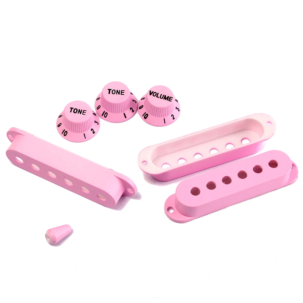 

Guitar Pickup Plastic Cover Component Electric Replacement Part Kit Volume Knobs Light