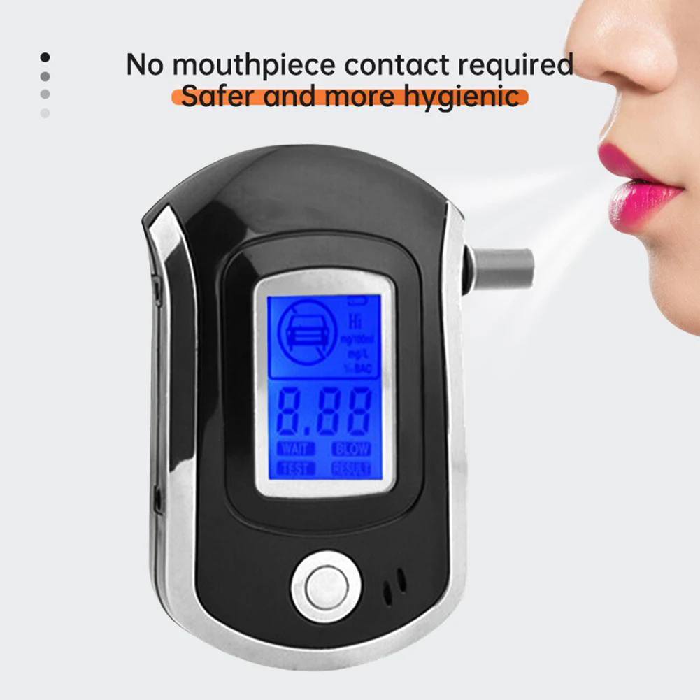 Digital Breath Alcohol Tester Mini Professional Alcohol Tester Breath Drunk Driving Analyzer LCD Screen Display Digital