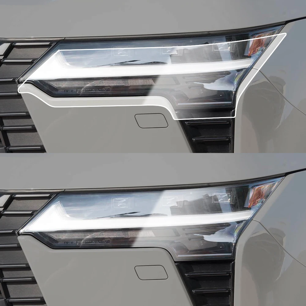 High Gloss Smoke Black Pre Cut Headlight Protective Film Custom Fit TPU PPF for Lexus GX 2014-2026 Anti-Scratch Vinyl Wrap