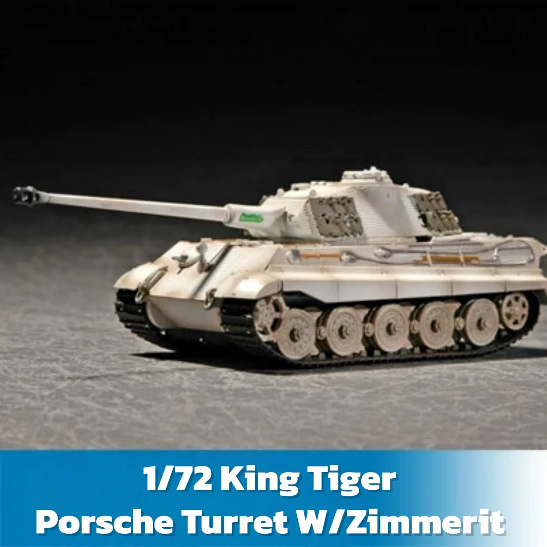 TRUMPETER 1/72 German King Tiger Plastic Assembly Puzzle Model