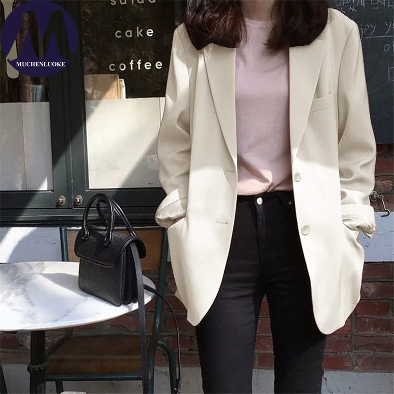 

Blazer Woman Spring Autumn Korean Fashion Long Sleeve Office Blazers Elegant Casual Loose Women's Street Trends Blazers Coats