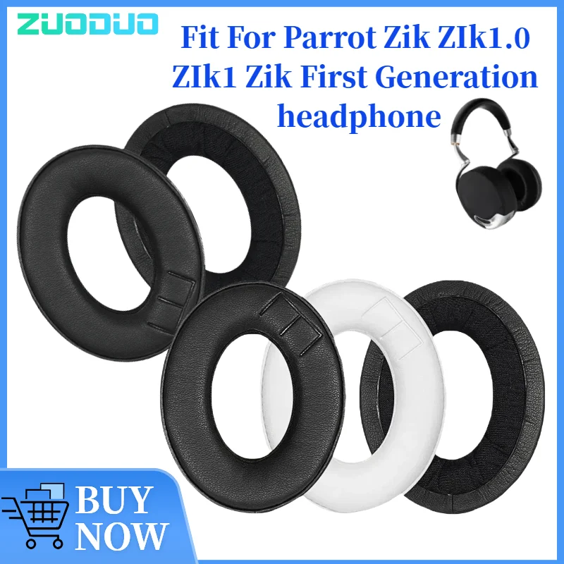 

ZUODUO Replacement Protein Ear Pads for Parrot Zik ZIk1.0 ZIk1 Zik First Generation Headphones Foam Ear Cushions High Quality