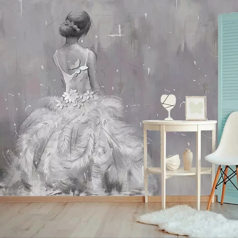 custom 3d Vintage Wallpaper Wedding Veil Clothing Store Photo Modern Abstract Art Background Wall Mural bedroom dining room 8d
