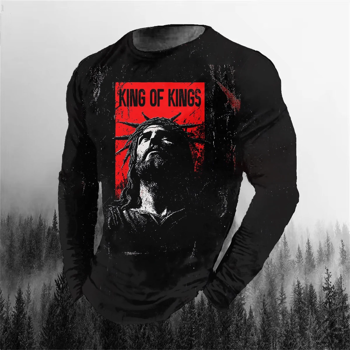 

New 3D Pattern Printed Men's Long Sleeves T Shirt Autumn Outdoor Casual Tops Fashion Round Neck Shirt OverSize Men's Clothing