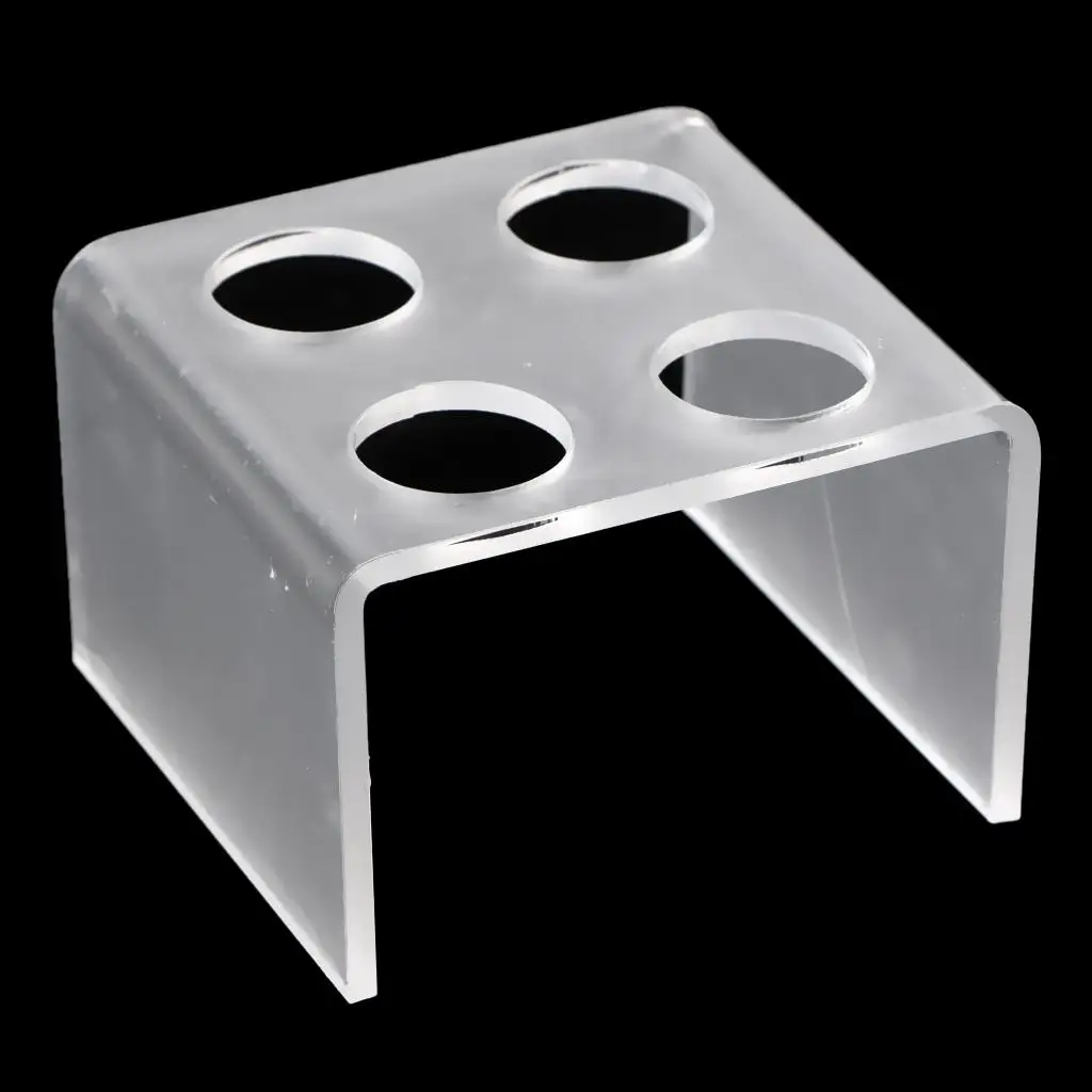 Soporte de molde de lápiz labial de silicona de diseño Simple de 4 agujeros acrílico, soporte de molde de bálsamo labial