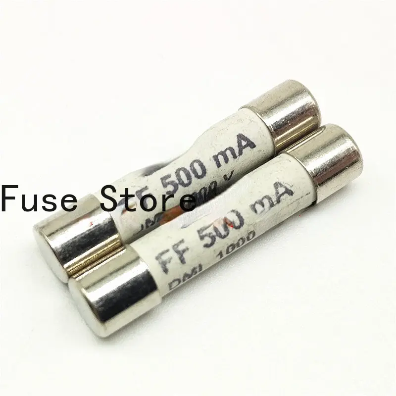 5PCS Ceramic Fuse FF500mA 1000V 6 * 30/32 Multimeter/digital Measuring Instrument