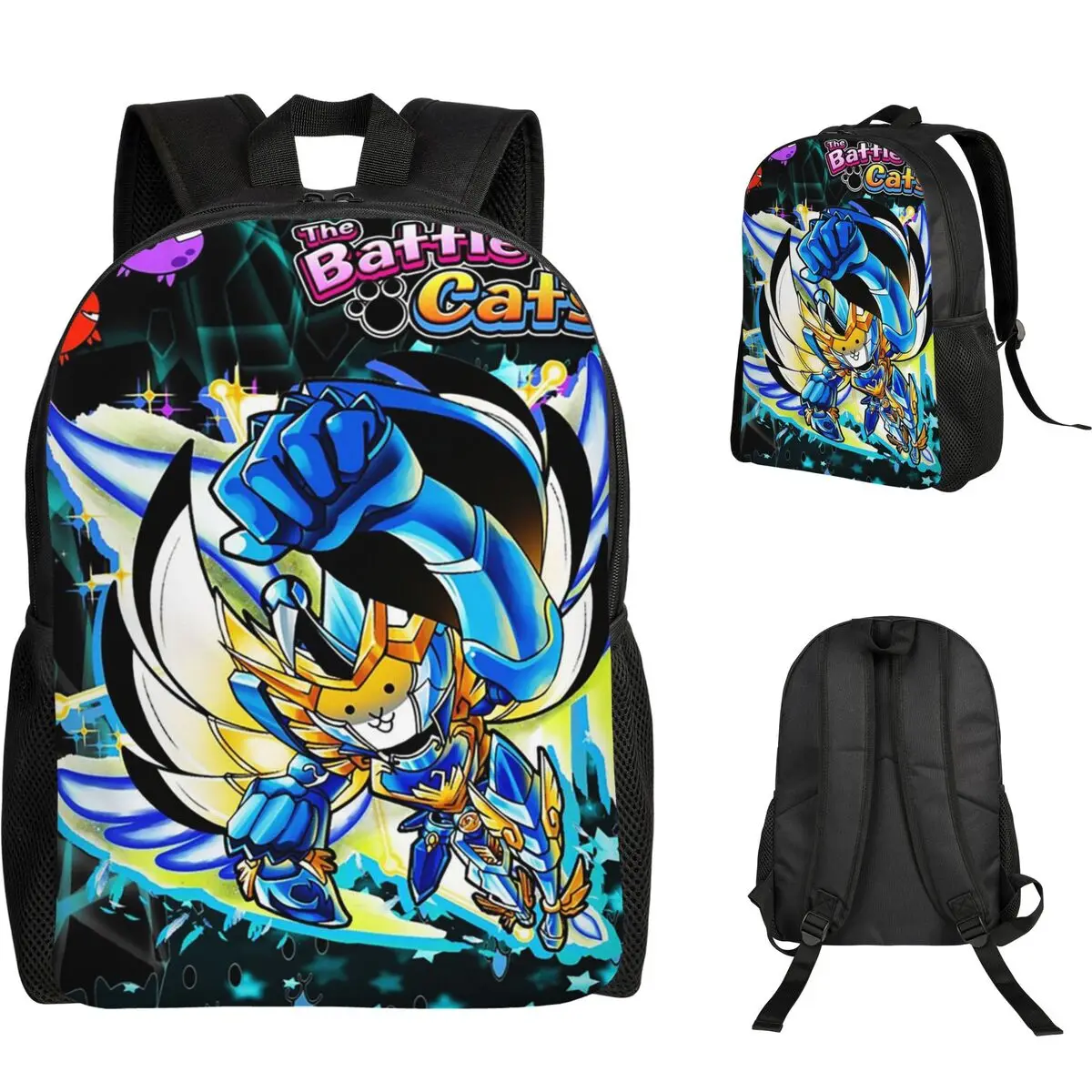 

Battle Cats - Cosmo Backpack Student Boys Girls BookBag School Bag Computer Shoulder Bags