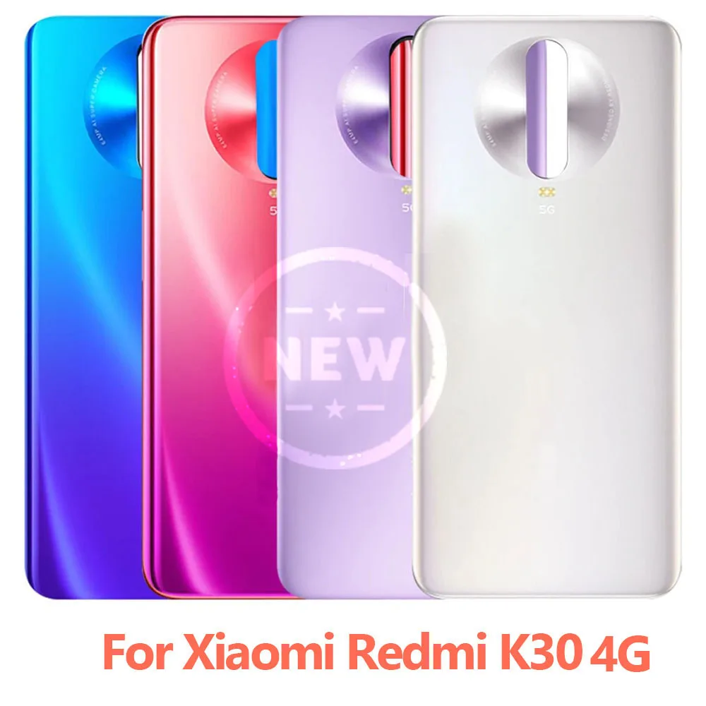 New For Xiaomi Redmi K30 4G 5G Pro Back Glass Cover For Xiaomi Redmi K30 Battery Cover Rear Door Housing Case Panel Replacement