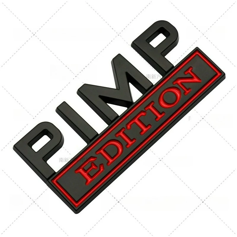 High-Quality Modification 3D Metal Stickers Letters- PIMP EDITION Scratch Cover DIY Decoration Car Accessories