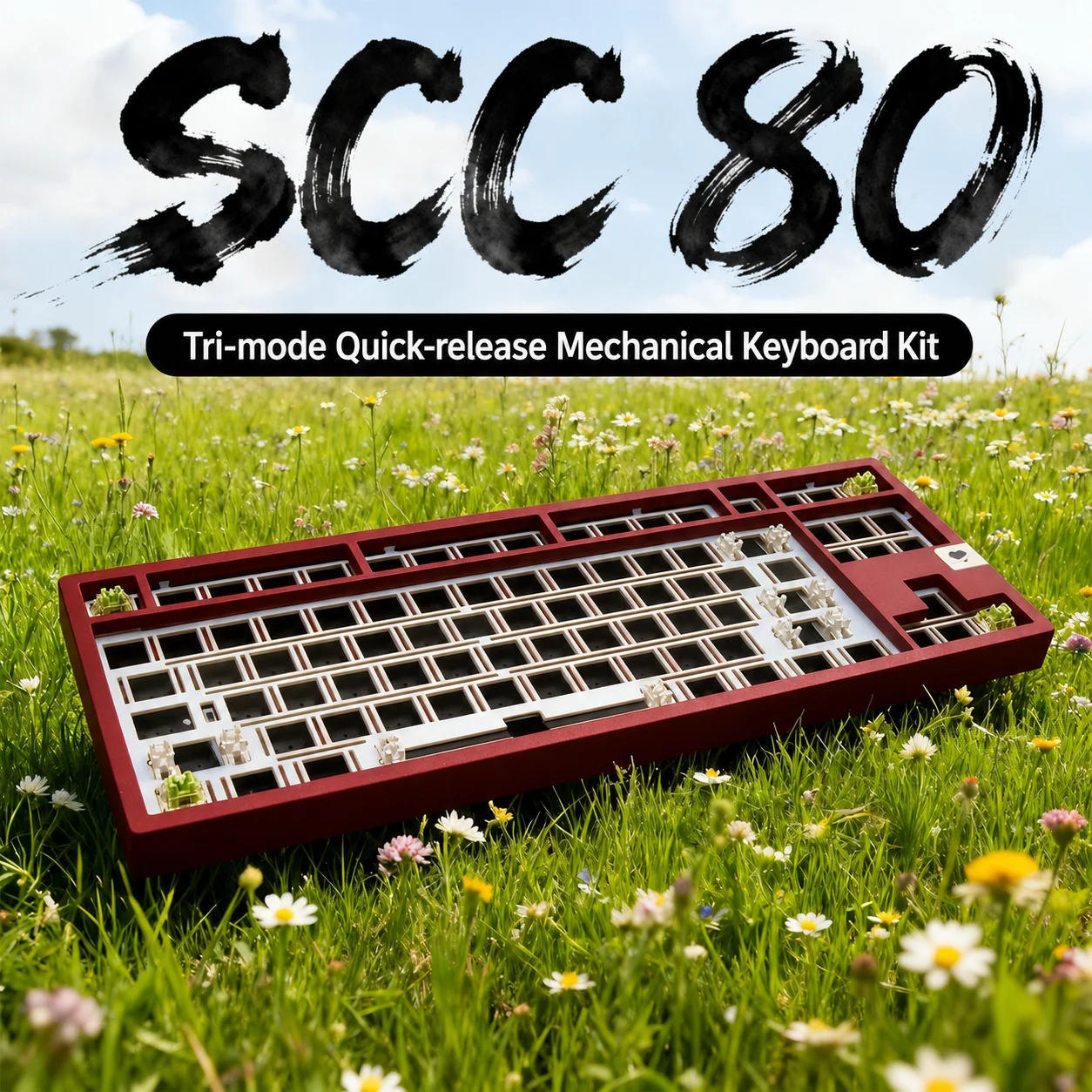 MXRKEY SCC80 Mechanical Keyboard Kit RGB 80 Layout Tri-Mode Hot-Swap Bluetooth Wireless Aluminum Alloy Quick-Release Keyboard