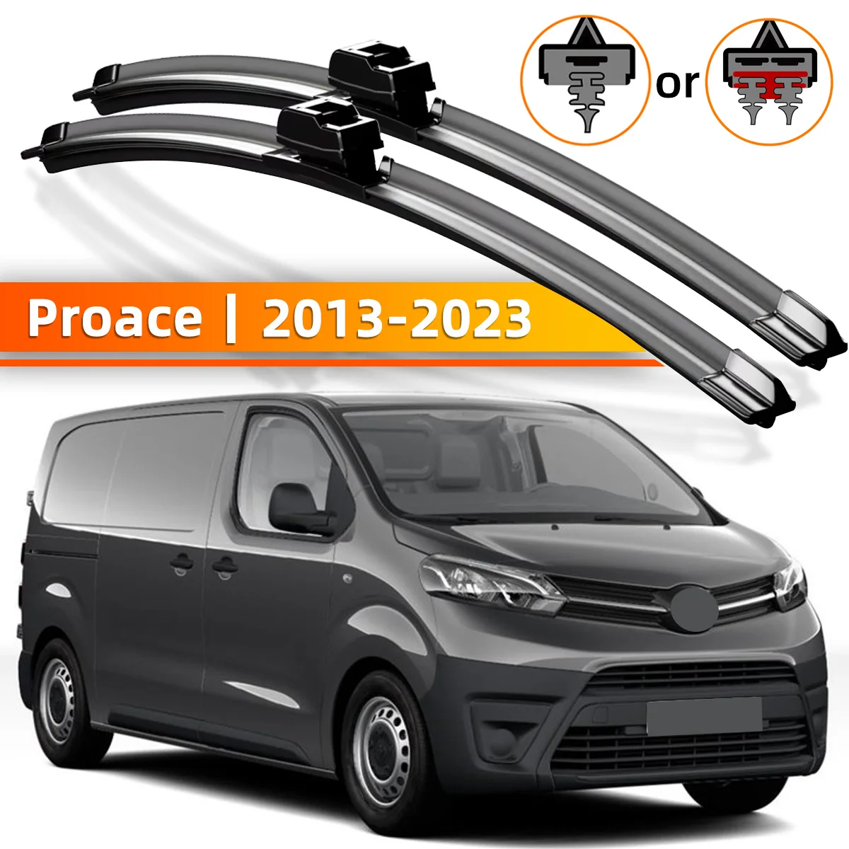 2PCS Frontscheibe Wischer Klingen Geeignet Für Toyota Proace 2013-2023 Windschutzscheibe Fenster Zubehör 2015 2018 2019 2020 2022