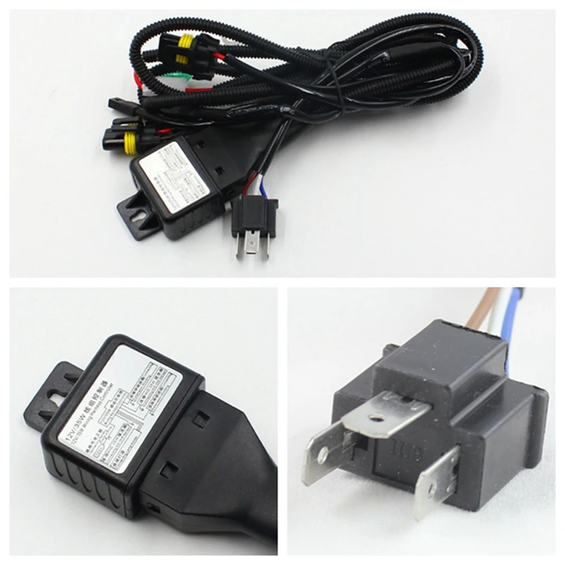 Rockeybright H4 9003 HB2 bi-xenon controller Relay H13 hid cable H4 9004 9007 Headlight Retrofit connect hid bixenon projector