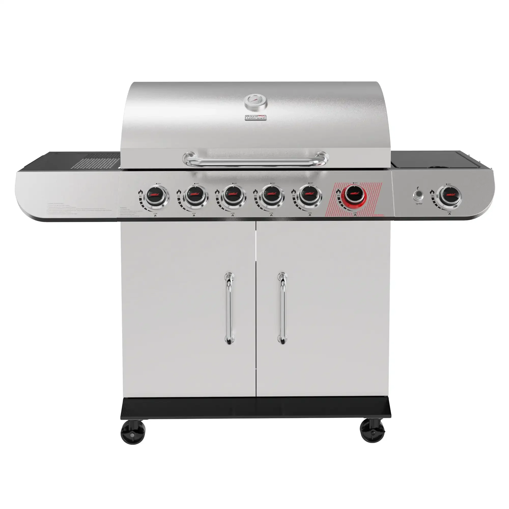 Classic 6-Burner 71000-BTU LP Gas Grill with Sear Burner and Side Burner Stainless Steel Electronic Ignition System