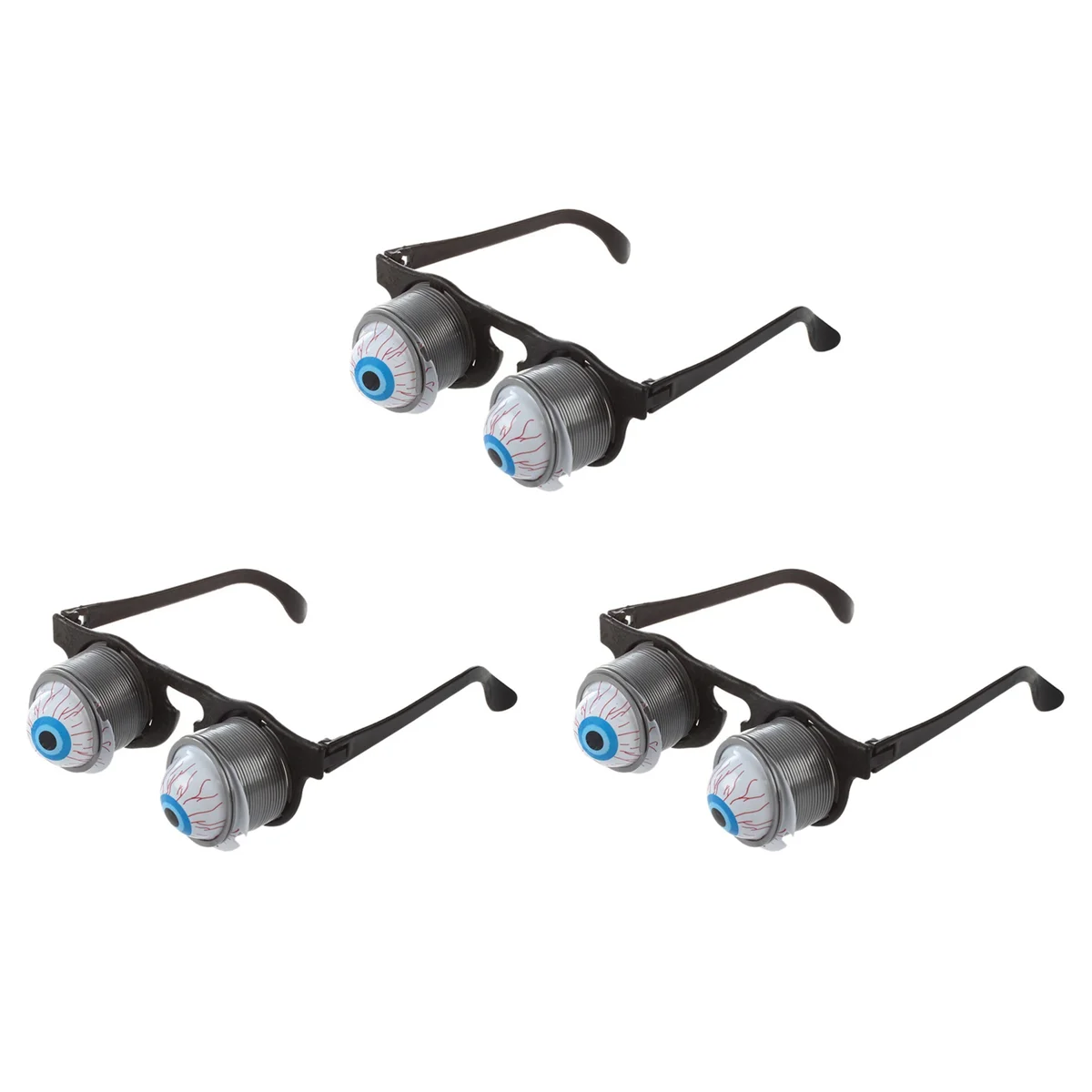 A71P 3X كرنفال الهالوين البلاستيك نكتة الرعب صدمة عيون نظارات لعبة #1