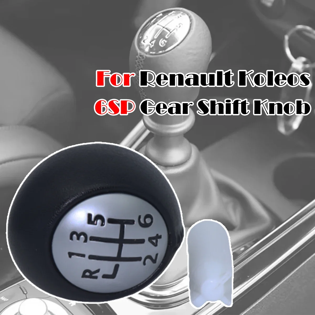 

6 Speed MT Gear Shift Knob For Renault Koleos 2008 Samsung QM5 2007-2016 Level Stick Shifter Handball Head Auto Accessories