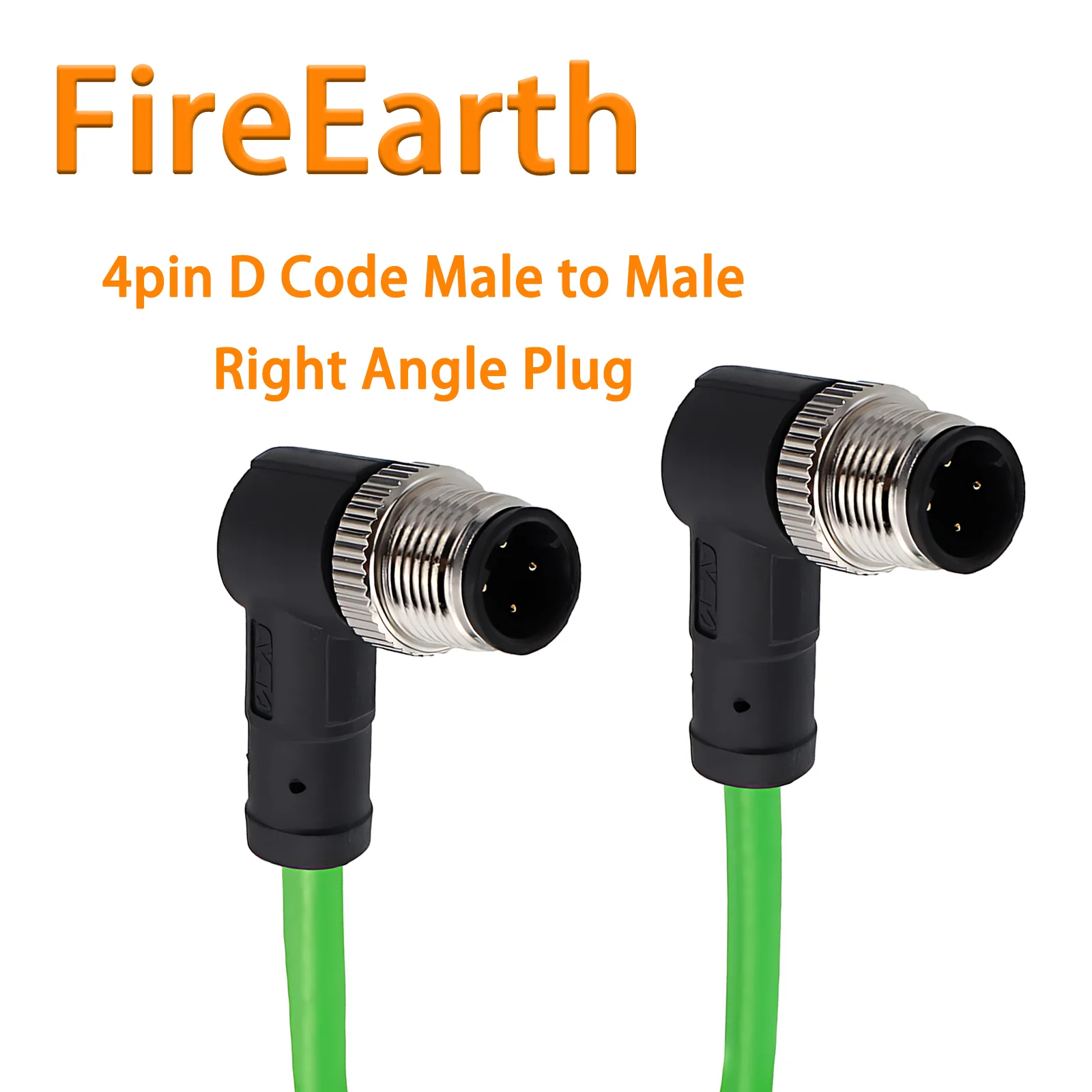 

Industrial M12 to M12 EtherCAT Protocol Ethernet Connector Male to Male 4 pin Dcode Extension Cable for Automation Systems,1m