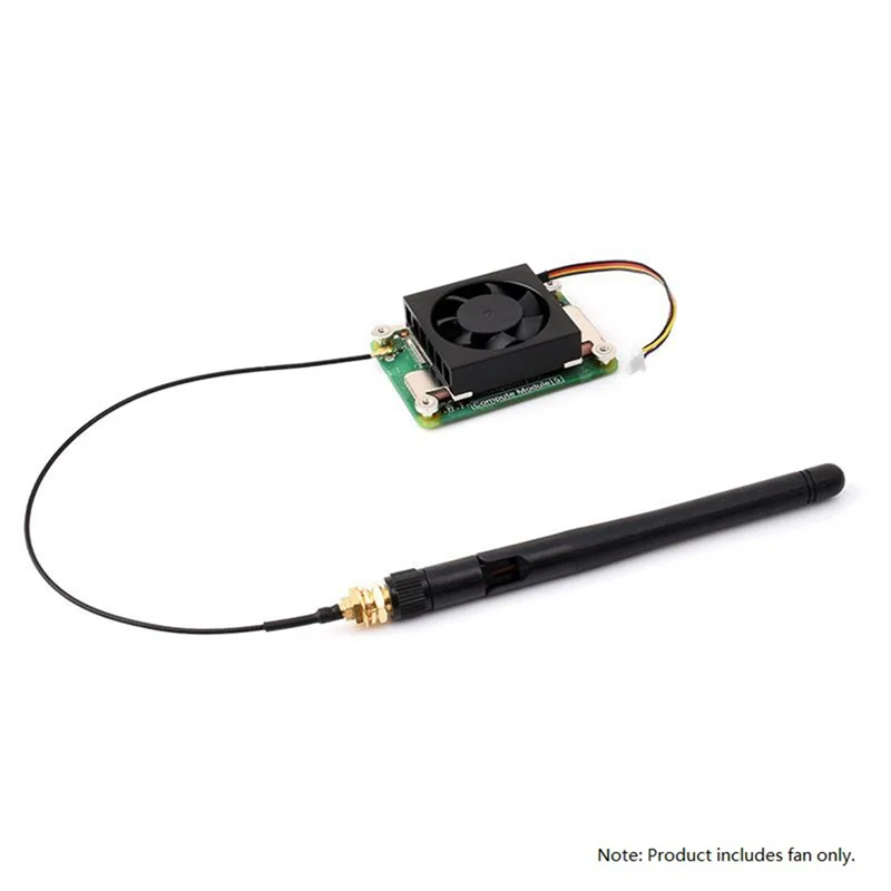 Exquisite Workmanship-Lüfter für Raspberry Pi Compute Module 5, CM5 Kühlkörper Kühler Kühler, 5V Netzteil, mit Therma