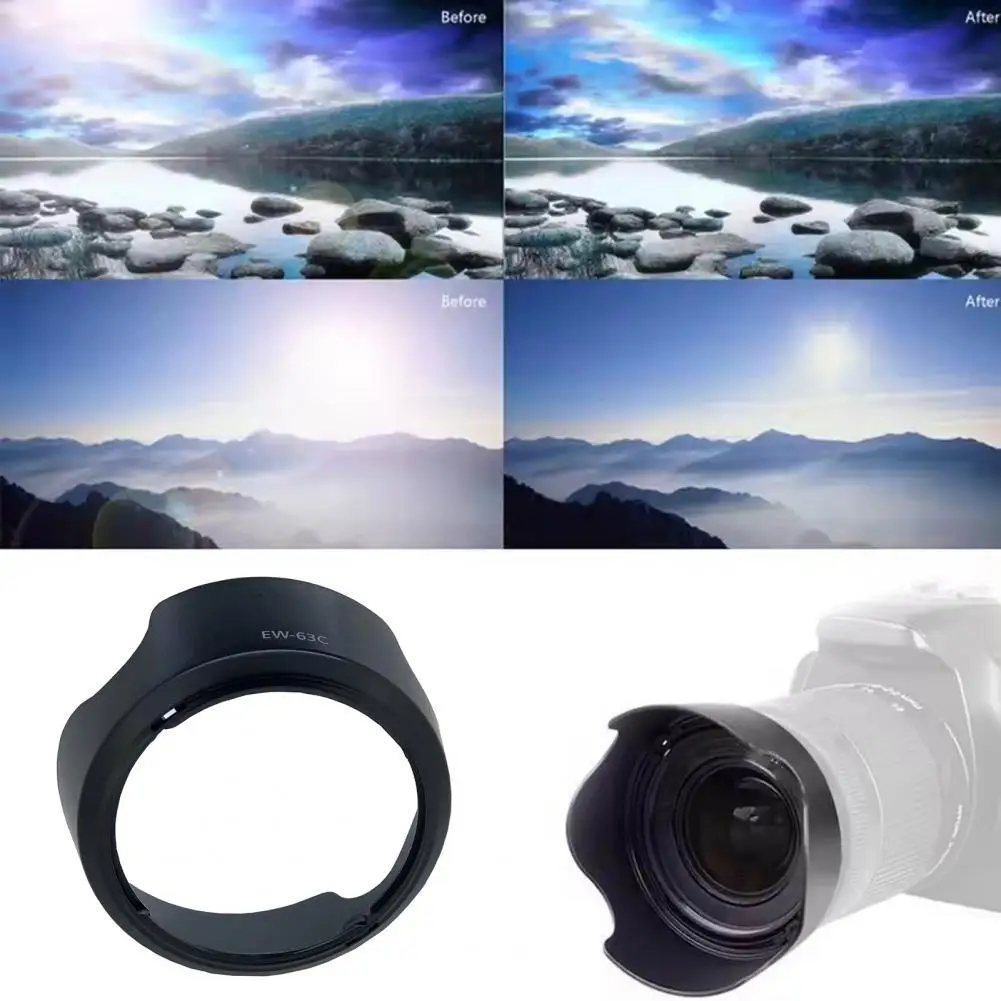 Аксессуар для камеры Ef-s 18-55 мм F/3,5-5,6 Бленда для объектива Stm Устойчивая к ультрафиолетовому излучению бленда с защитой от лепестков для простой установки на камере