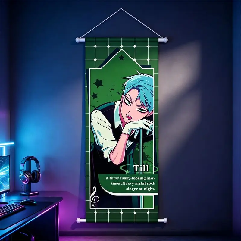 VIKAMA Alien Stage Wandrolle Wandbehang Anime Wandteppich Schlafzimmer E-Sport-Raum Heimdekoration Geschenke – Detail 3