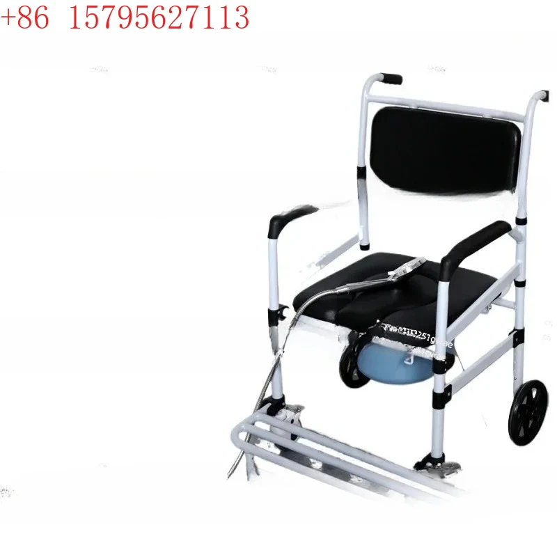

Стул для унитаза для старика с колесиками, бытовой туалет для пожилых людей, мобильный туалет, складной портативный стул для беременных женщин
