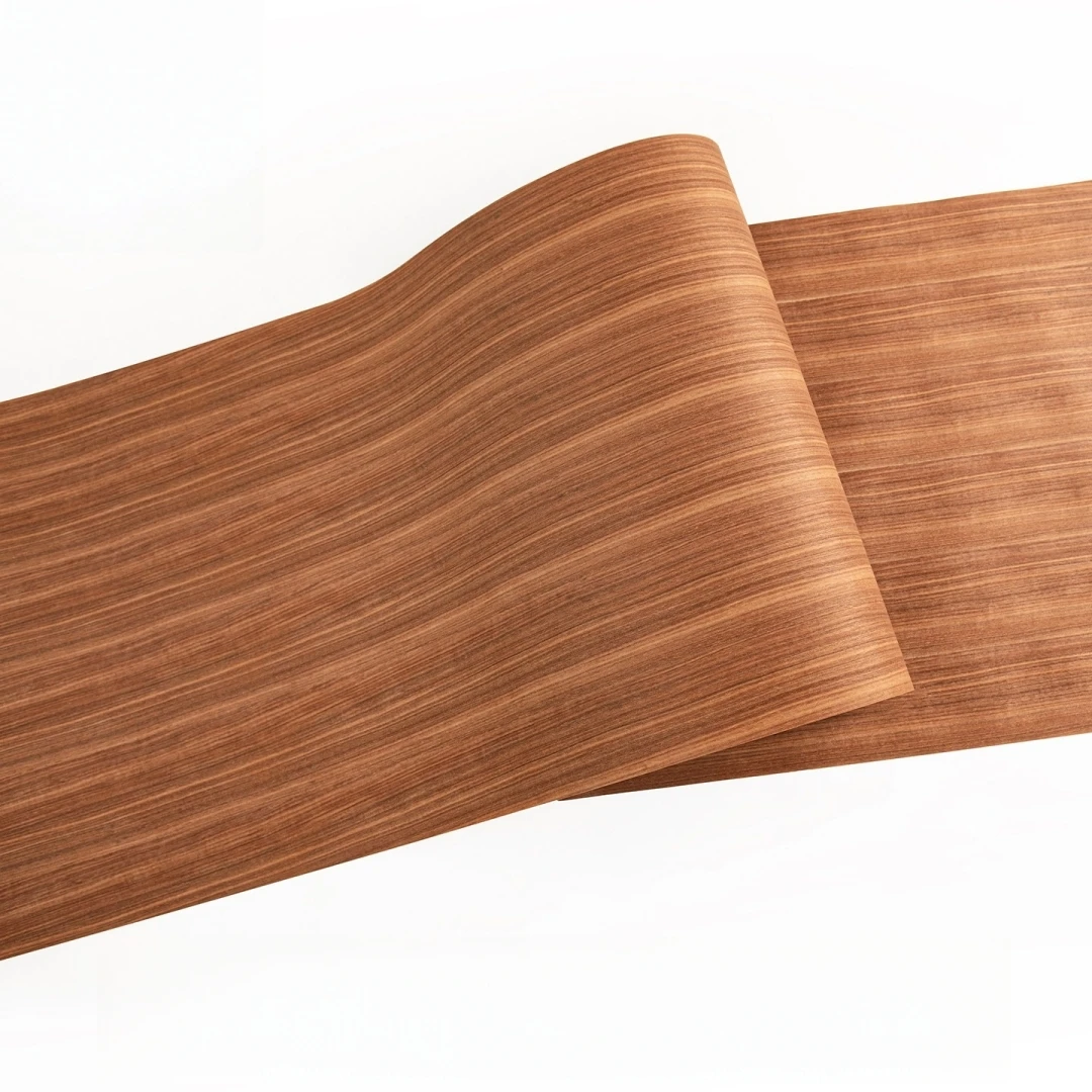 58x250cm Natural Red Rose Straight Grain Wood Veneer for Furniture Repair DIY Craft Inlay Decorative Panel Sheet