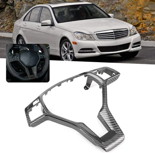 Imagen 2 del producto Panel embellecedor de cubierta de volante de coche para mercedes-benz A C E CLA CLS W176 W204 W212 W207 W117 C218 C63 E63 decoración Interior
