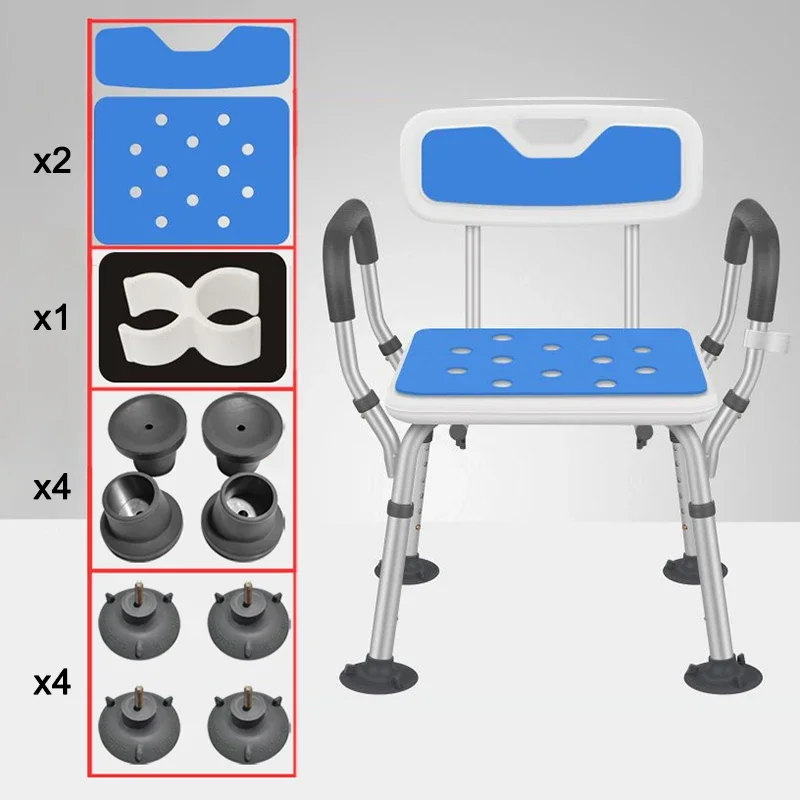 

For Siège salle bain réglable pour personnes âgées, chaises bain antidérapantes personnes âgées, tabouret toilette squat pour