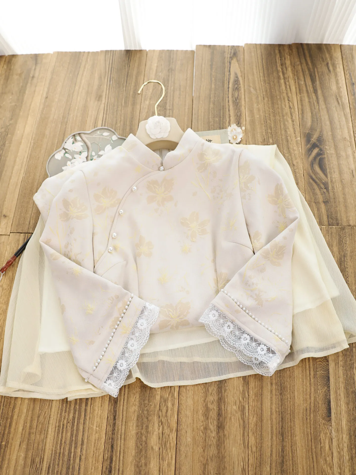 

Элегантное женское длинное платье-ципао с цветочным принтом, повседневное, дышащее, из смесового полиэстера, в китайском стиле