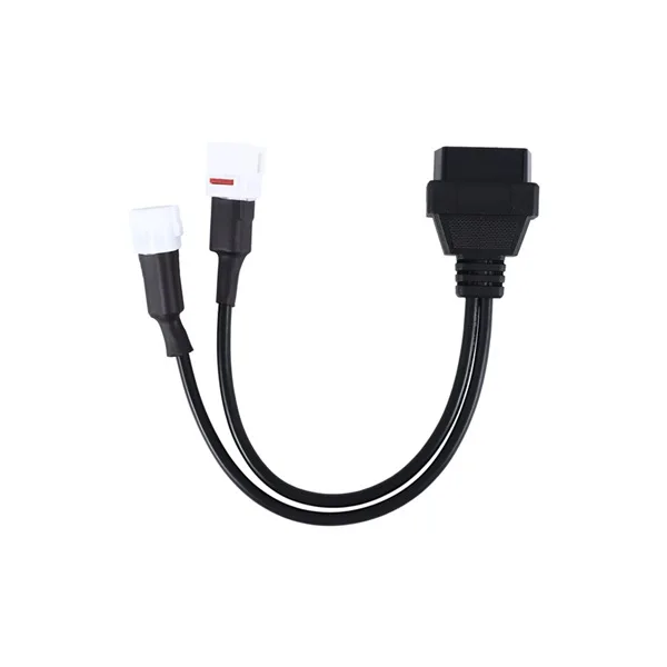 Diagnostic Extension Cable for Motorcycles 3+4 Pin to For OBD 16 Pin Adapter Enables Communication with Scan Tools